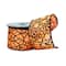 Celebrate It; 2.5" x 6.6yd. Orange & Black Glitter Spiderweb Wired Taffeta Ribbon by Celebrate It®; Category:Halloween Ribbon; Image:2